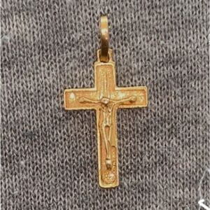 Antique Gold Cross Necklace